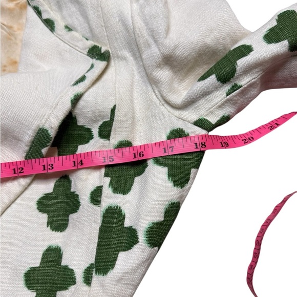 💚 L.A.M.B. by Gwen Stefani Linen Belted Blazer 8 🌿 Clover Print Designer Chic 💚 - Picture 9 of 10